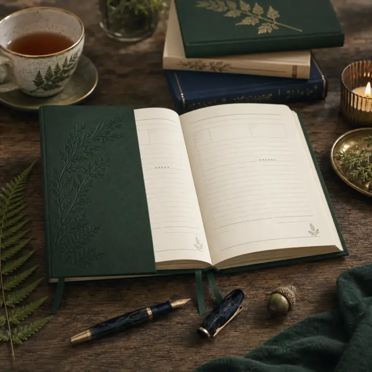 Illustrative Produktdarstellung: Book Journal – Forest Edition