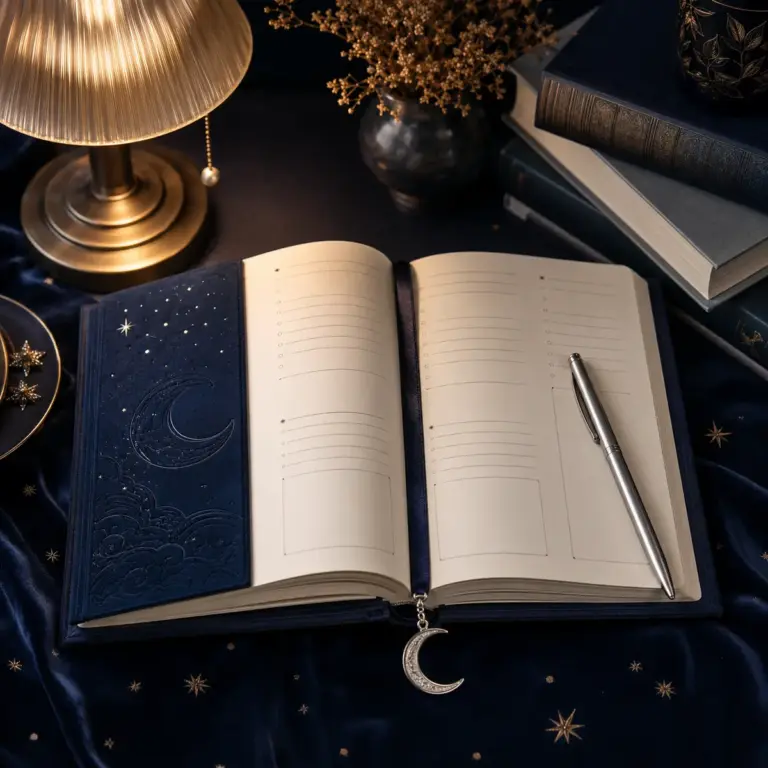Illustrative Produktdarstellung: Book Journal – Midnight Edition
